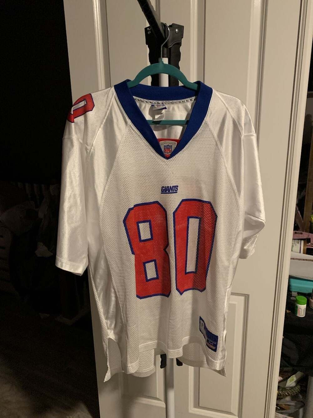 Reebok NFL New York Giants Jeremy Shockey #80 Replica Away Jersey - White